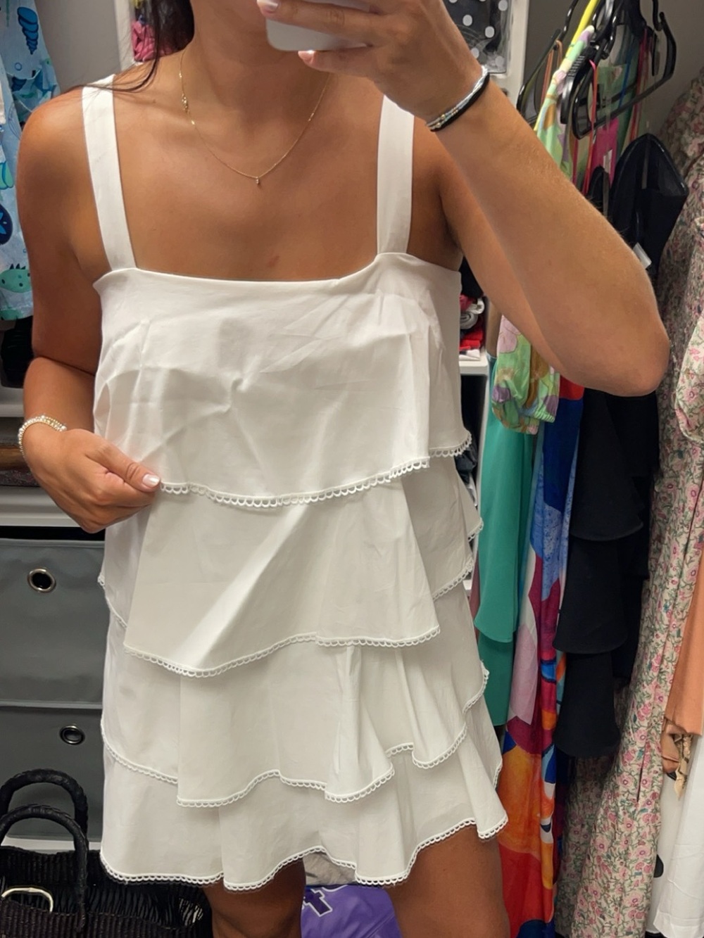 White Tiered Ruffle Sundress